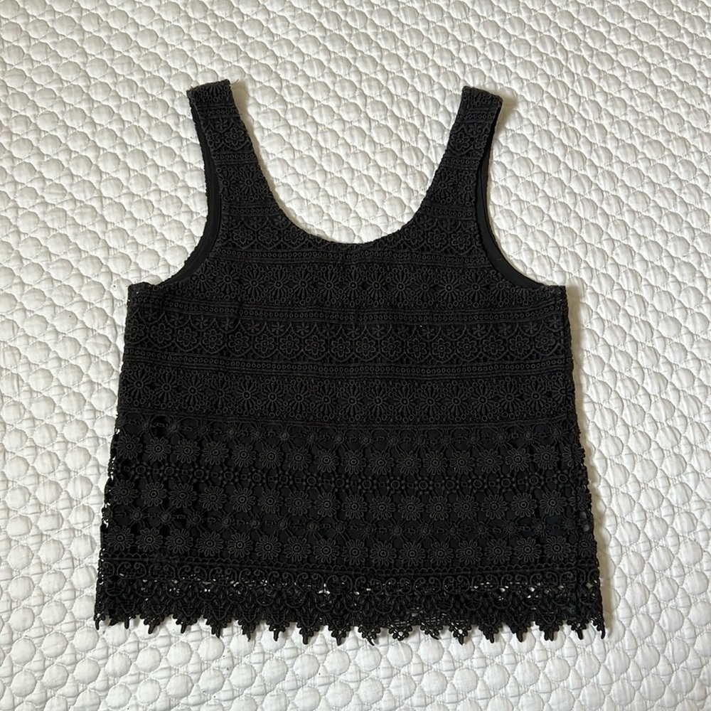 Topshop black lacy top